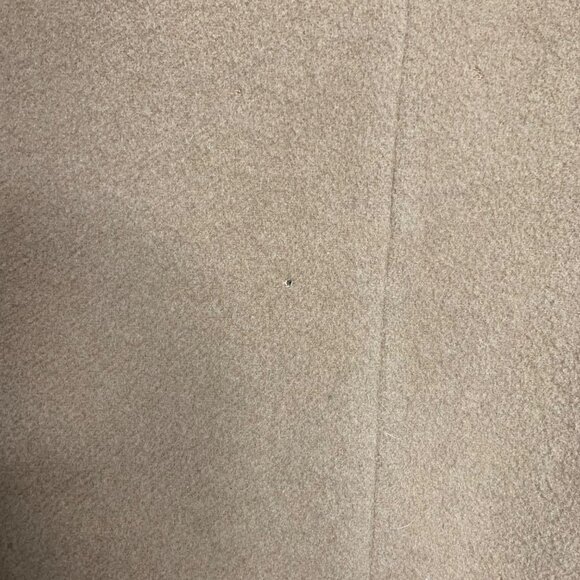 Flawed Anne Klein II Camel Coat Wool Black Velvet Collar Button Up Womens Size 6 - Picture 8 of 14